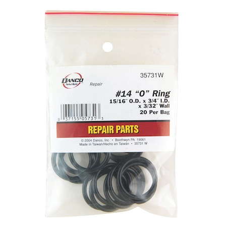 Danco Danco 15/16 in. D X 3/4 in. D Rubber O-Ring 20 pk 35731W